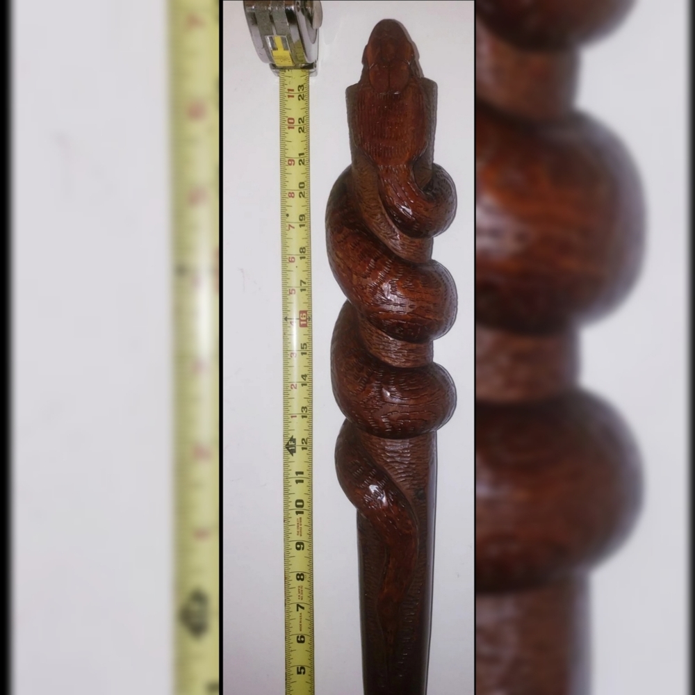 Japanese Large Hand Carved Wood Kiseru